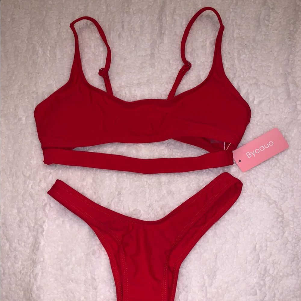 Women’s red bikini